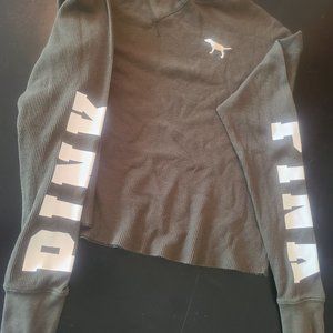 PINK crop longsleeve top